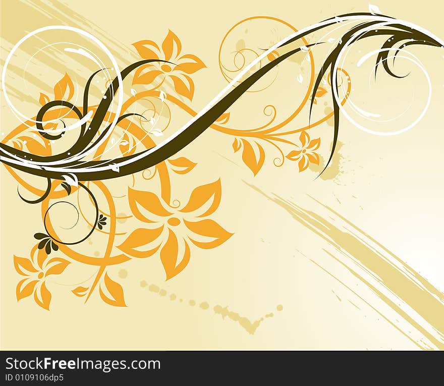 Abstract floral background. A  format is added. Suits well for a postcard or background. Abstract floral background. A  format is added. Suits well for a postcard or background