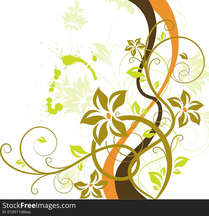 Abstract floral background. A  format is added. Suits well for a postcard or background. Abstract floral background. A  format is added. Suits well for a postcard or background