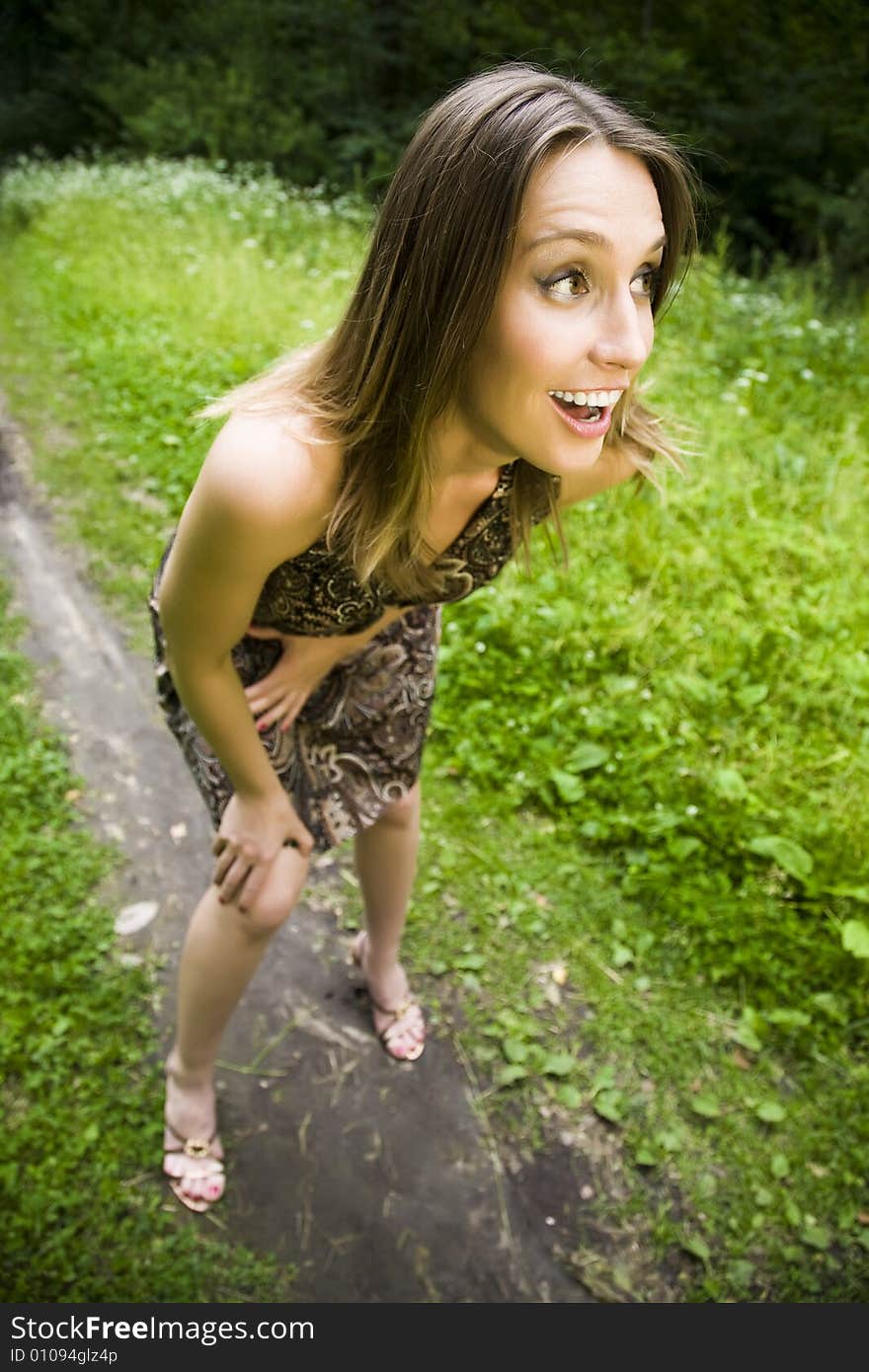 Surprised Women Outdoors