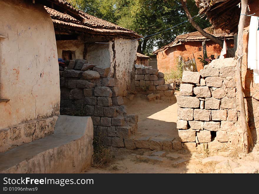 Mud huts in rural India. Mud huts in rural India