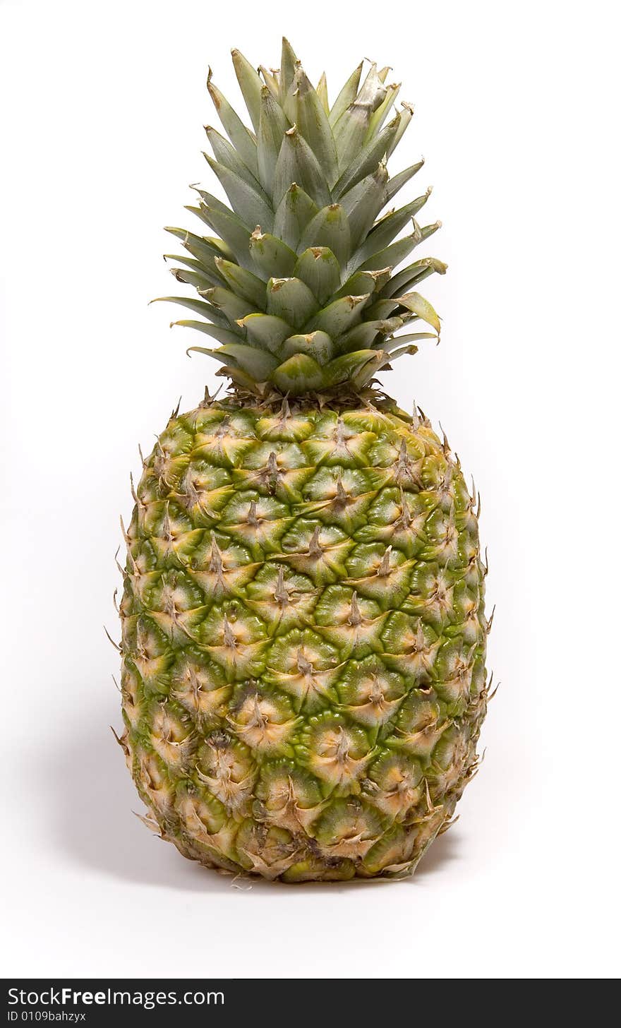 Big pineapple on white ground