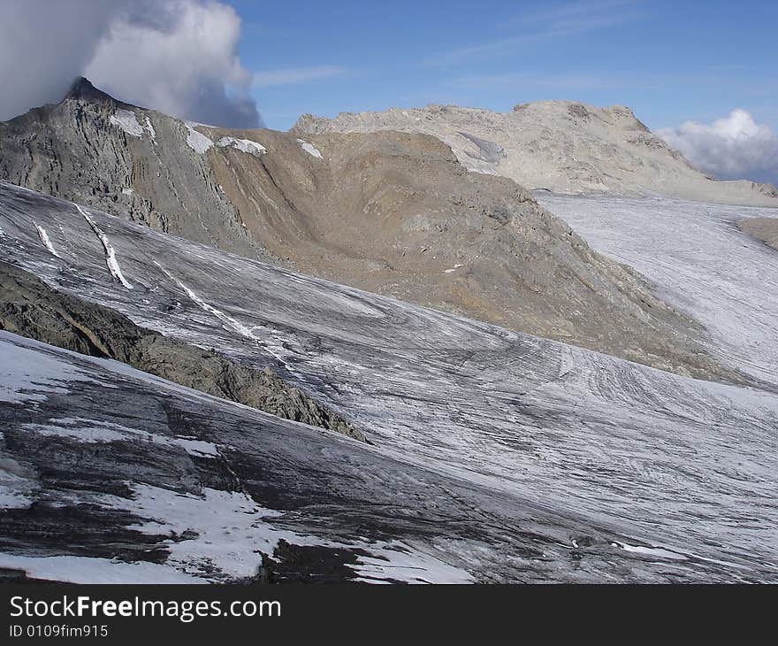 Brander Glacier On The Swiss Austrian Border In Rhatikon Mountains.
. Brander Glacier On The Swiss Austrian Border In Rhatikon Mountains.