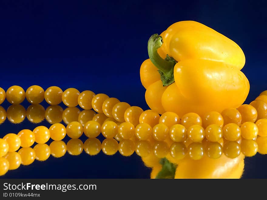 Yellow Paprika And Beads