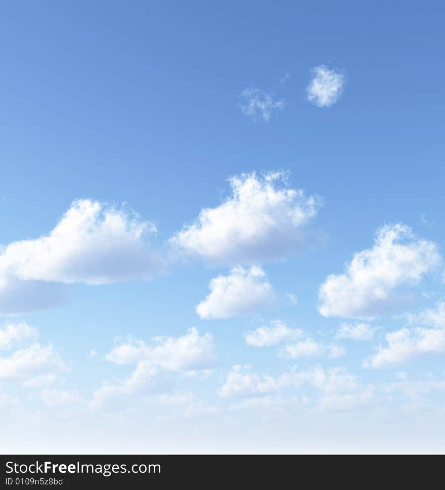 Beautiful summer cloudscape. 3d image. Beautiful summer cloudscape. 3d image