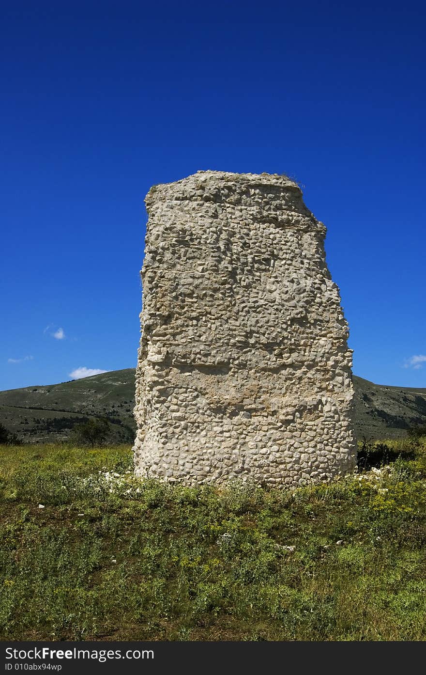 An antique ruin in front of the sky. An antique ruin in front of the sky