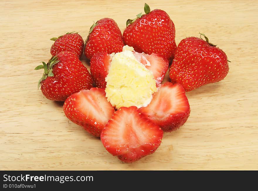 Strawberries with cream