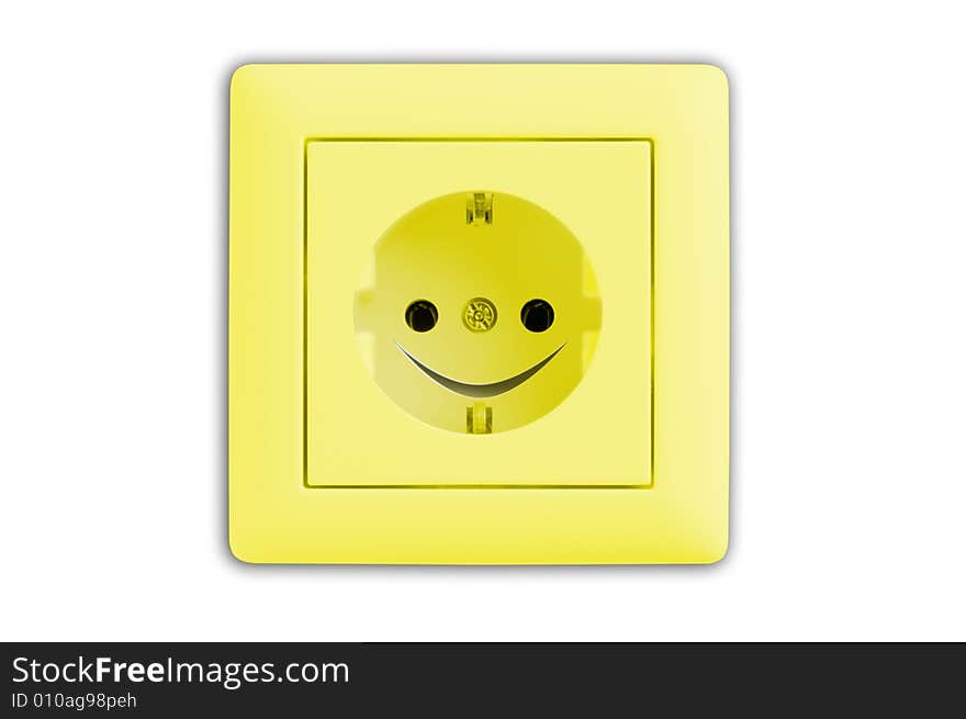 Yellow Outlet with sad mouth