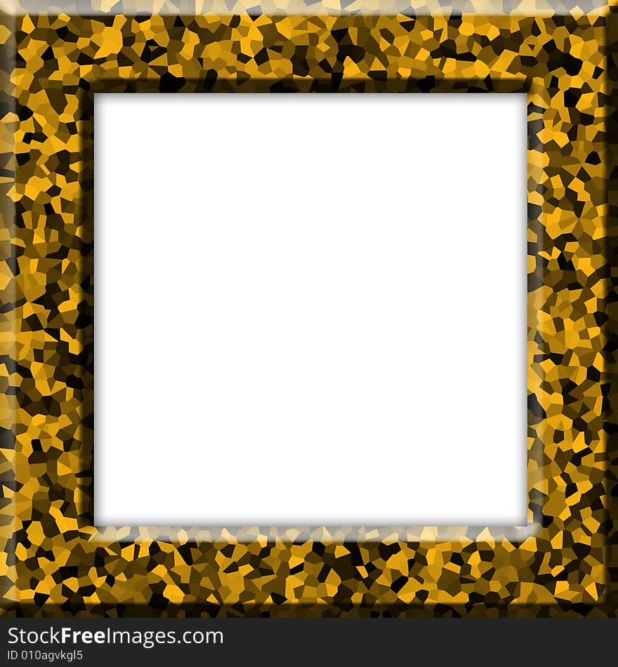 Yellow Black Crystal Frame