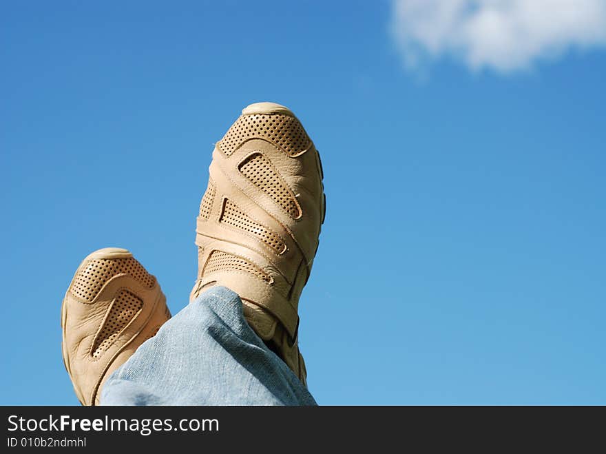 Foot and sky