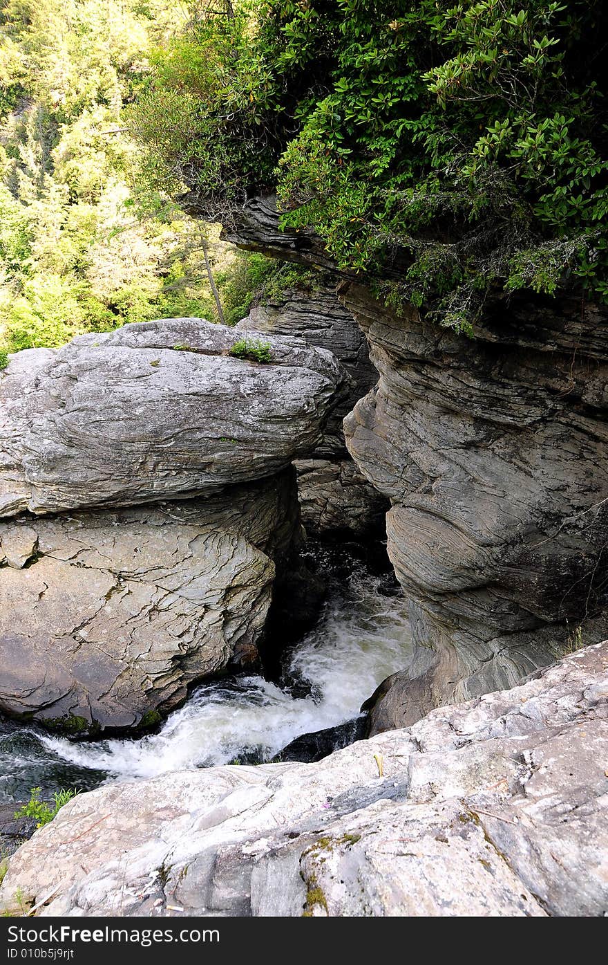 Mountain stream of fresh crystalline water. Mountain stream of fresh crystalline water