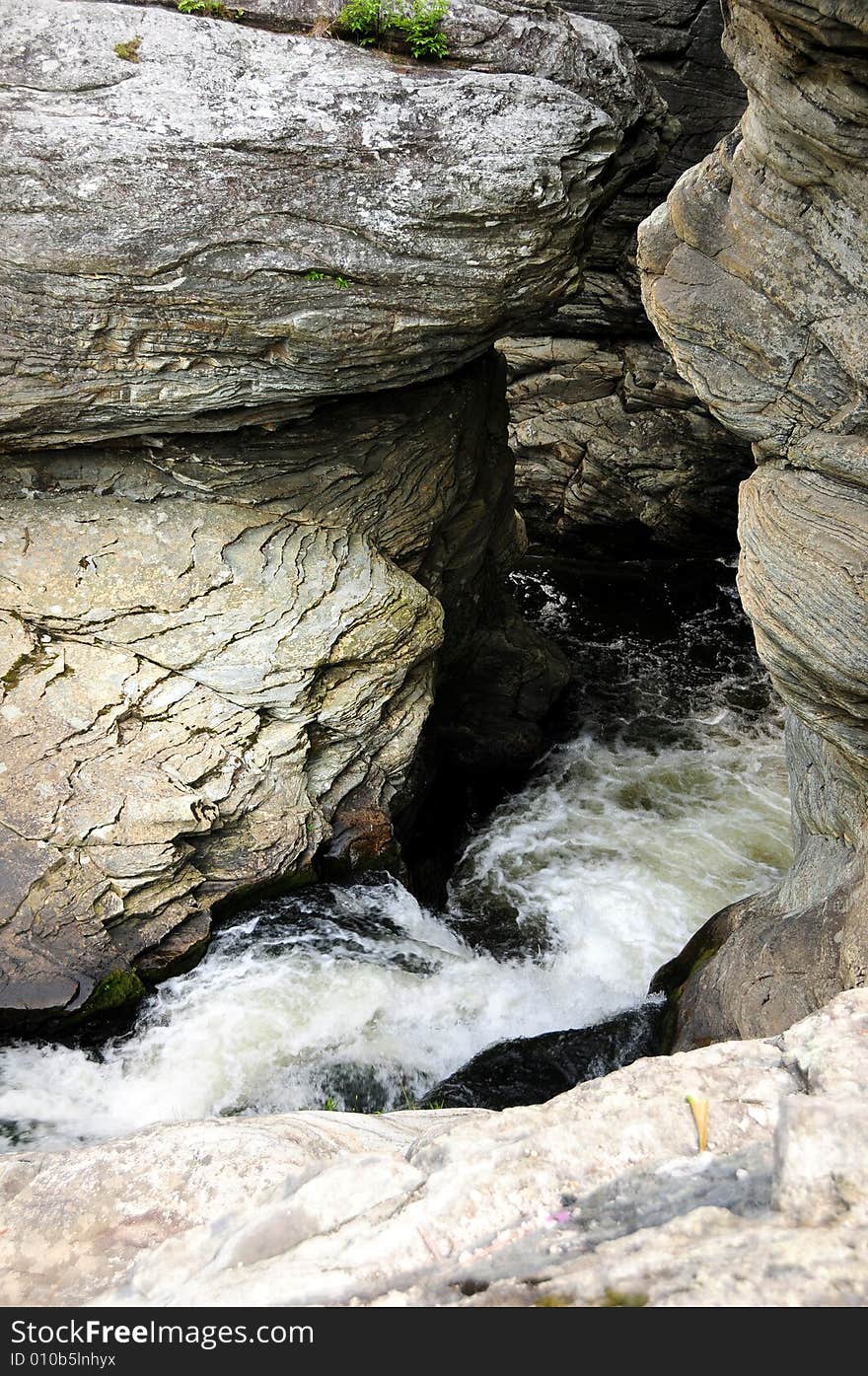 Mountain stream of fresh water. Mountain stream of fresh water