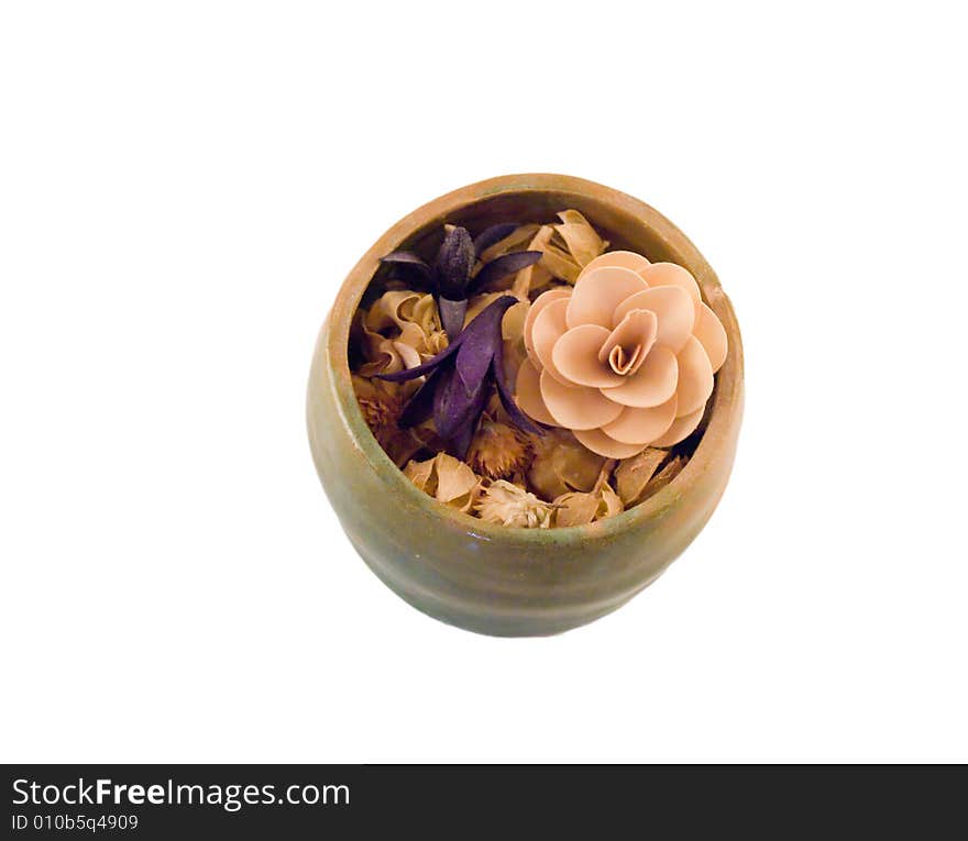 Handmade ceramic filled with beautiful potpourri. Handmade ceramic filled with beautiful potpourri