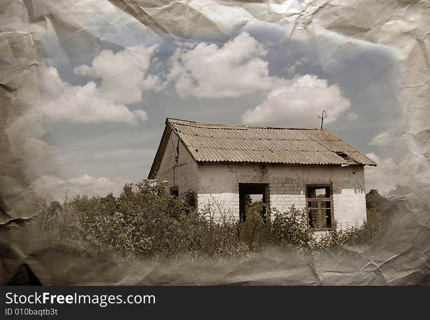 Abandoned farm. Near Chernobyl area.  Kiev region