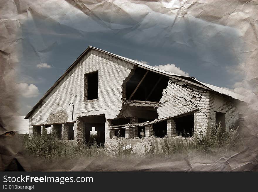 Abandoned farm. Near Chernobyl area.  Kiev region