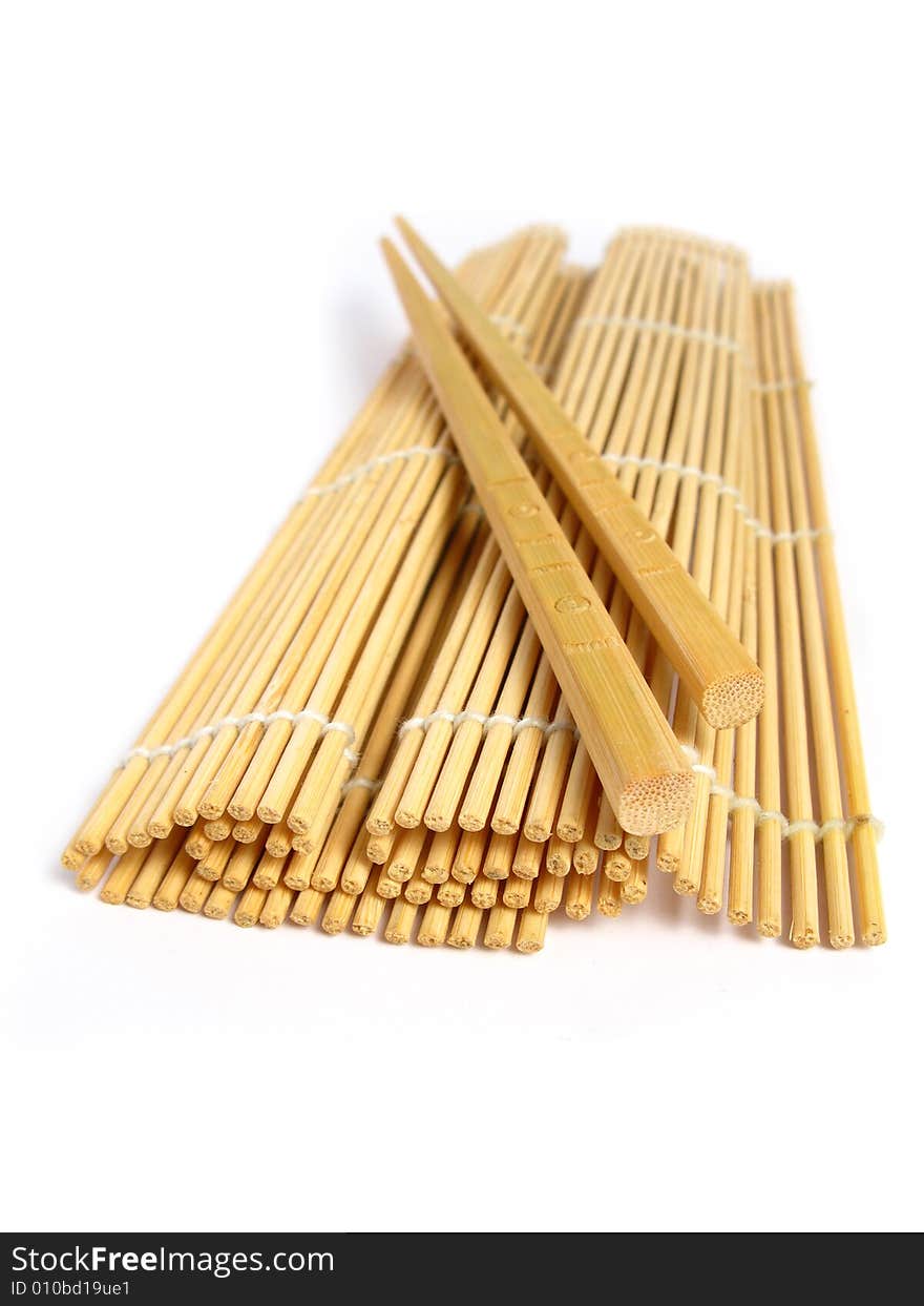 Chopsticks And Bamboo Mat