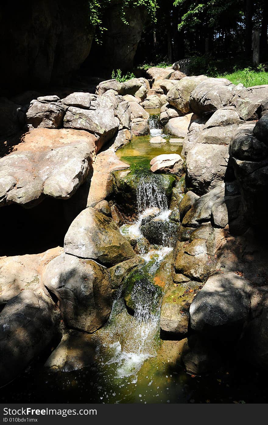 Mountain stream of fresh crystalline water. Mountain stream of fresh crystalline water