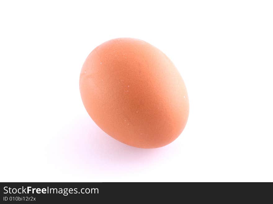 Single egg isolated on a whit background.