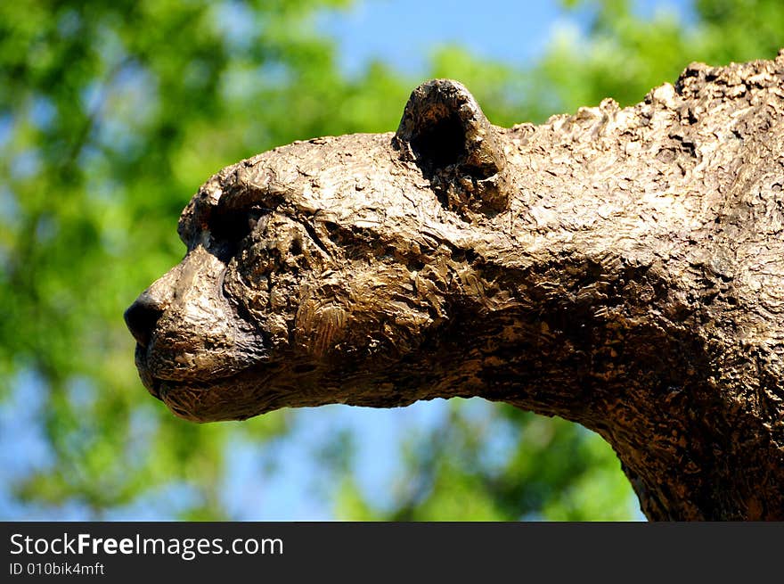 Black metal puma or panther. Black metal puma or panther