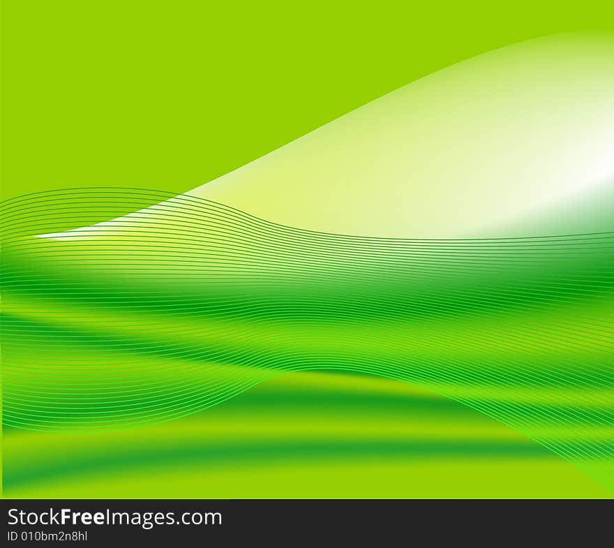 Abstract green background, vector illustration