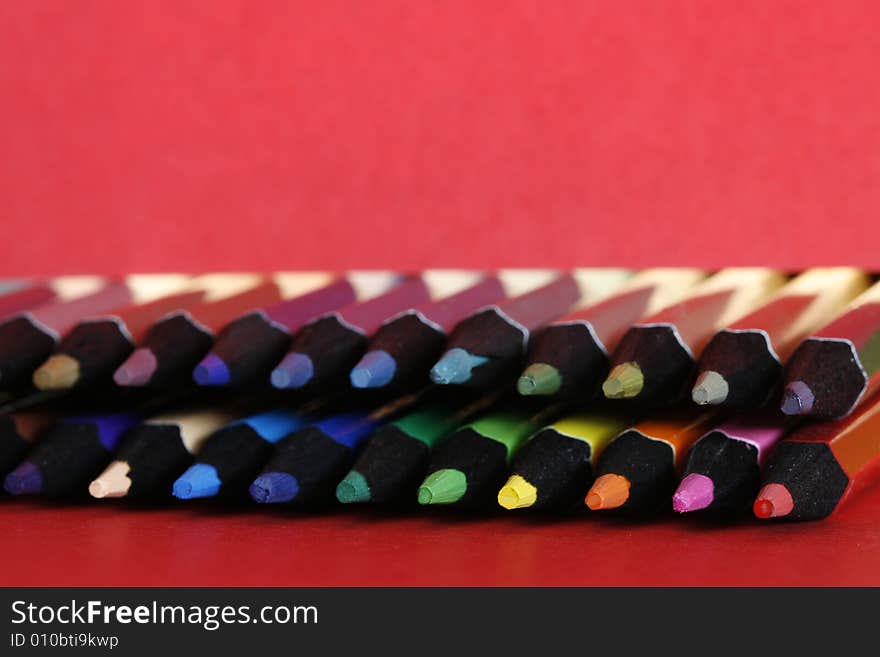 Colors pencils in a simple blackcolor background. Colors pencils in a simple blackcolor background