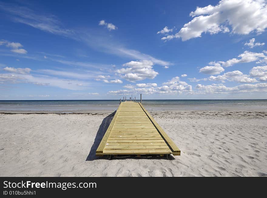 Bridge On Beach