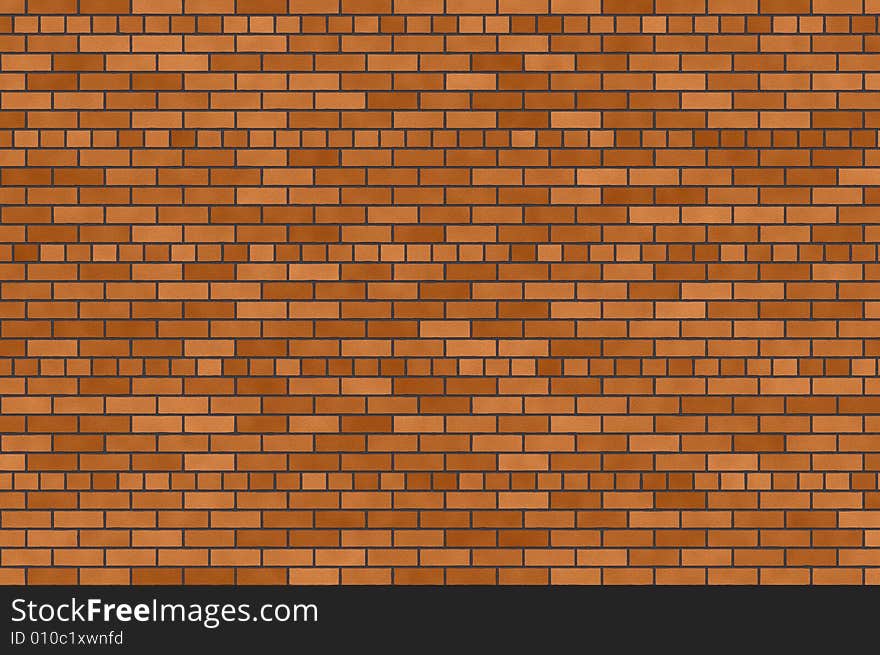 Orange and brown brick wall