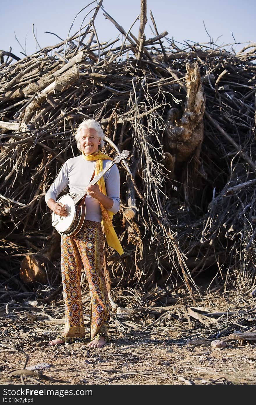 Barefoot Banjo Player