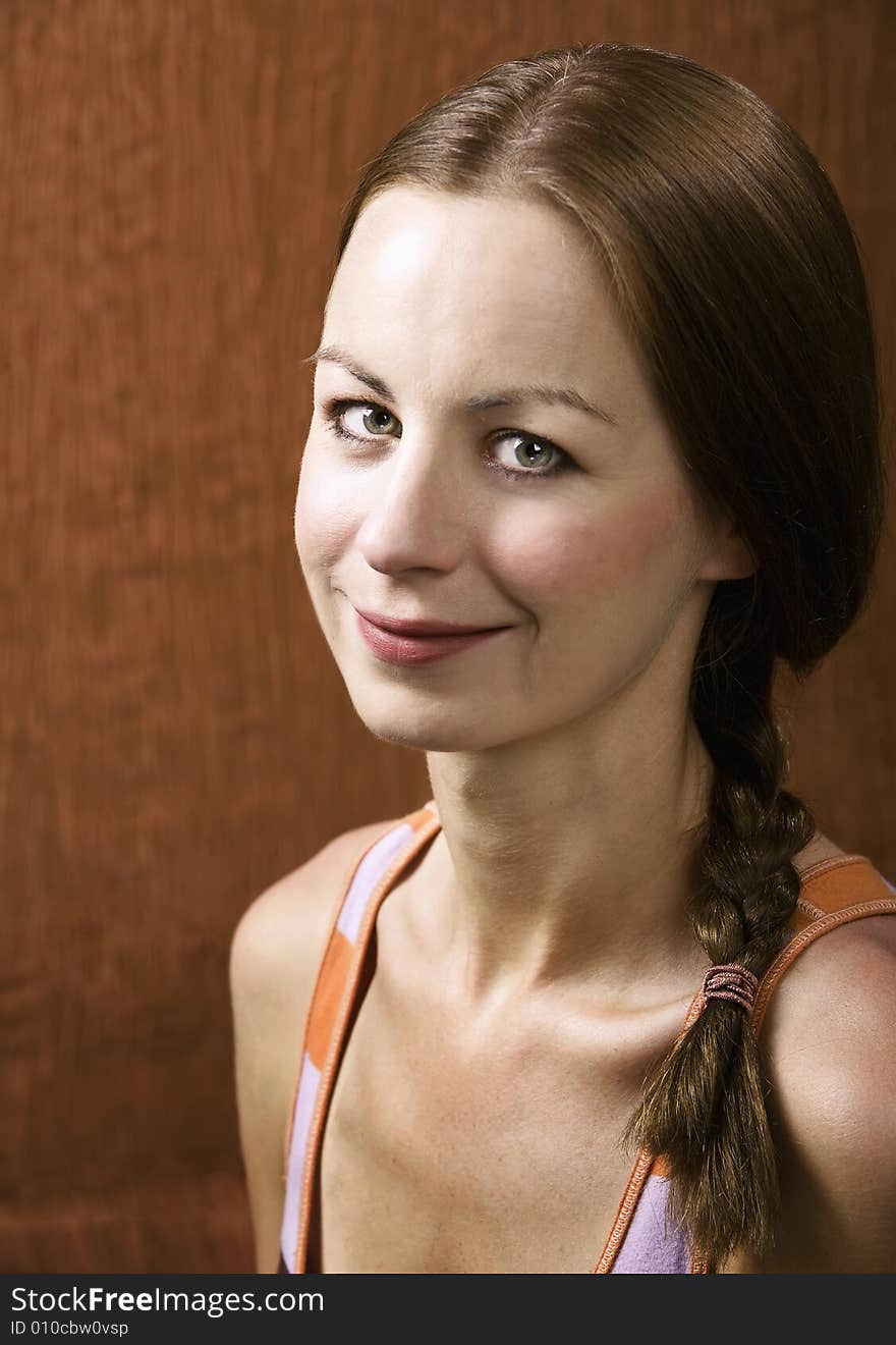 Closeup Portrait of an Attractive Young Woman