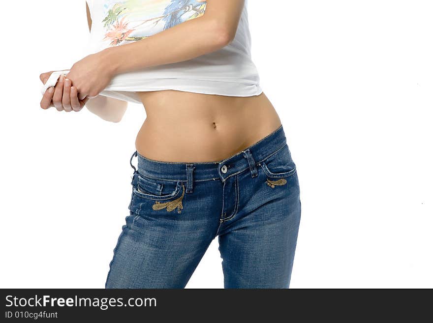 Woman in jeans