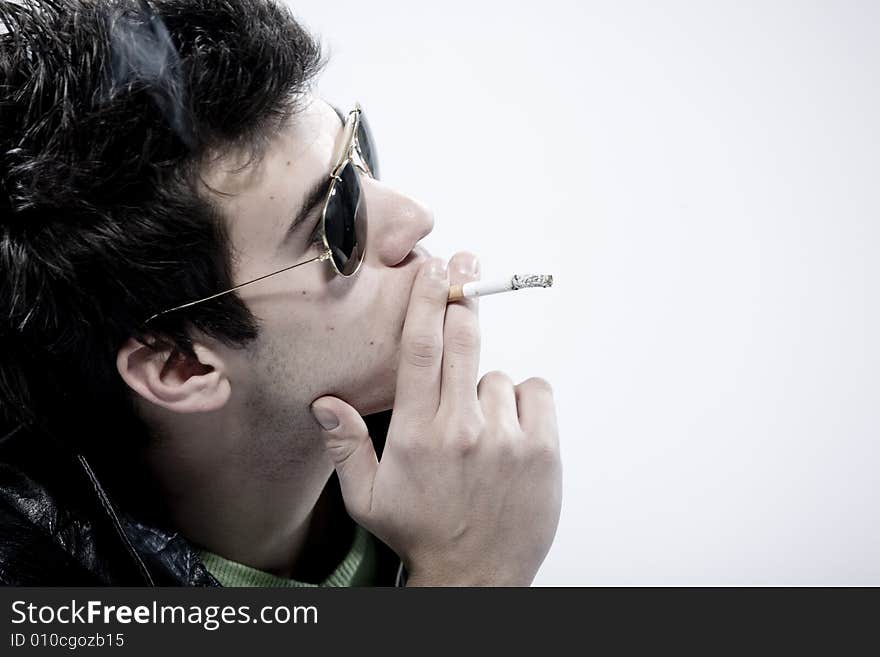 Boy Smoking A Cigarette