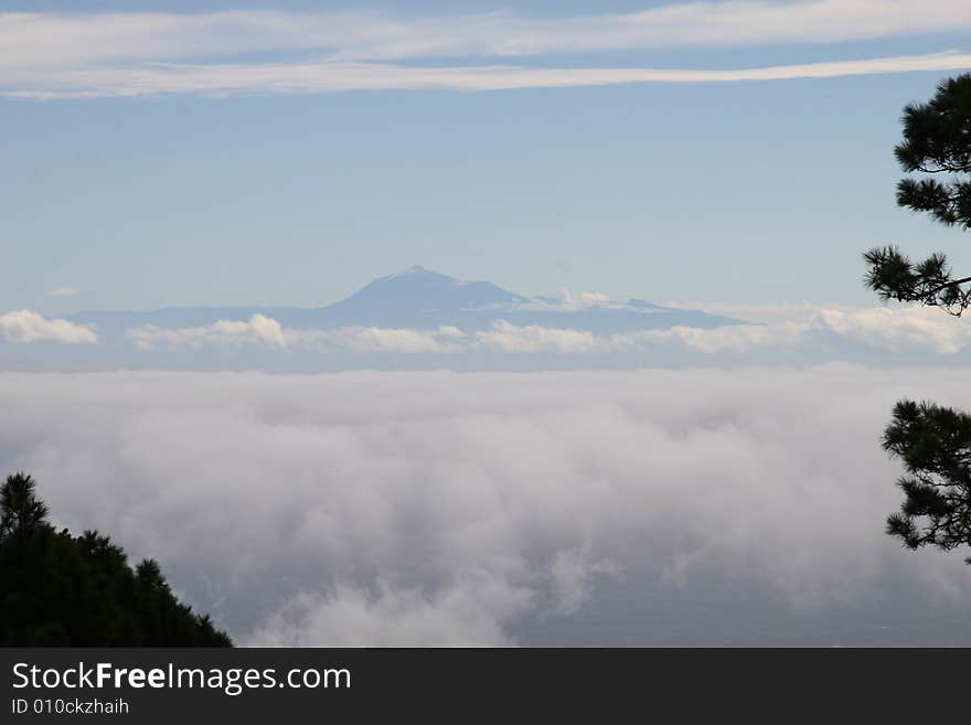 View from la palma to teneriffe. View from la palma to teneriffe