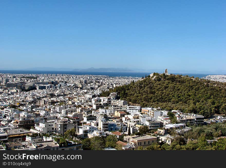 Panorama of Athena in Greece