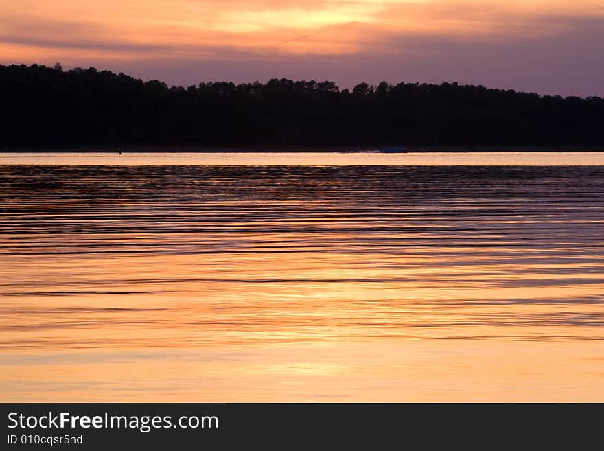 Beautiful sunset over the lake. Beautiful sunset over the lake