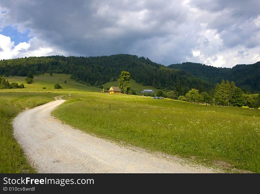 Meadow landscape in slovakia (Tatra)