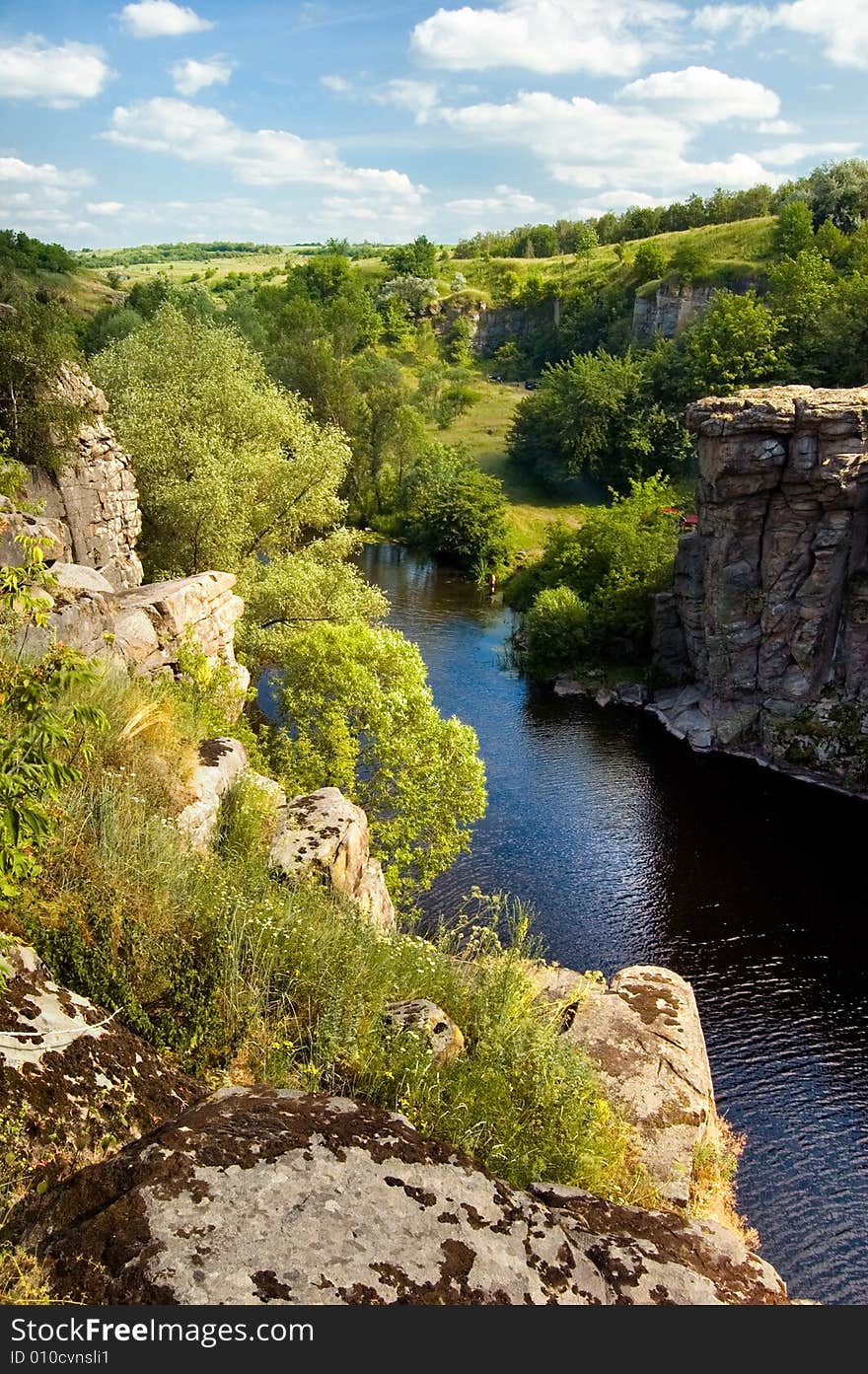 A gorgeous canyon with river