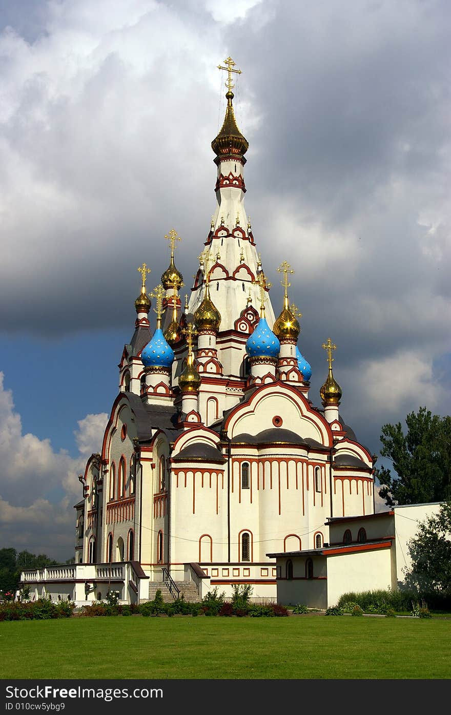 The Temple of Kazanskii Icon in Dolgoprudnii town in the suburb of Moscow. The Temple of Kazanskii Icon in Dolgoprudnii town in the suburb of Moscow