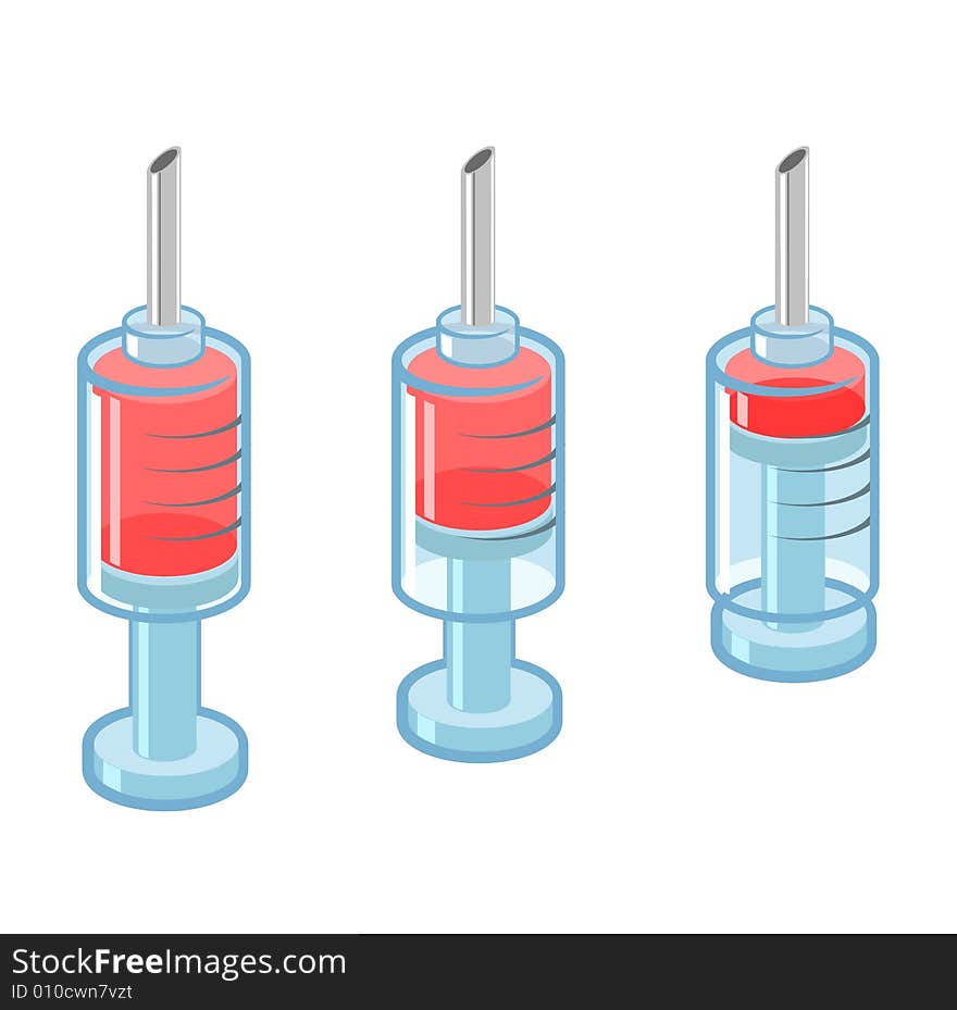 Vector illustration of syringes