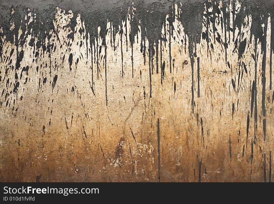 Old wall with concrete dripping on it. Old wall with concrete dripping on it.