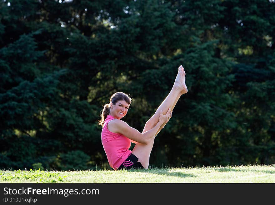 Woman In Grass - Horizontal