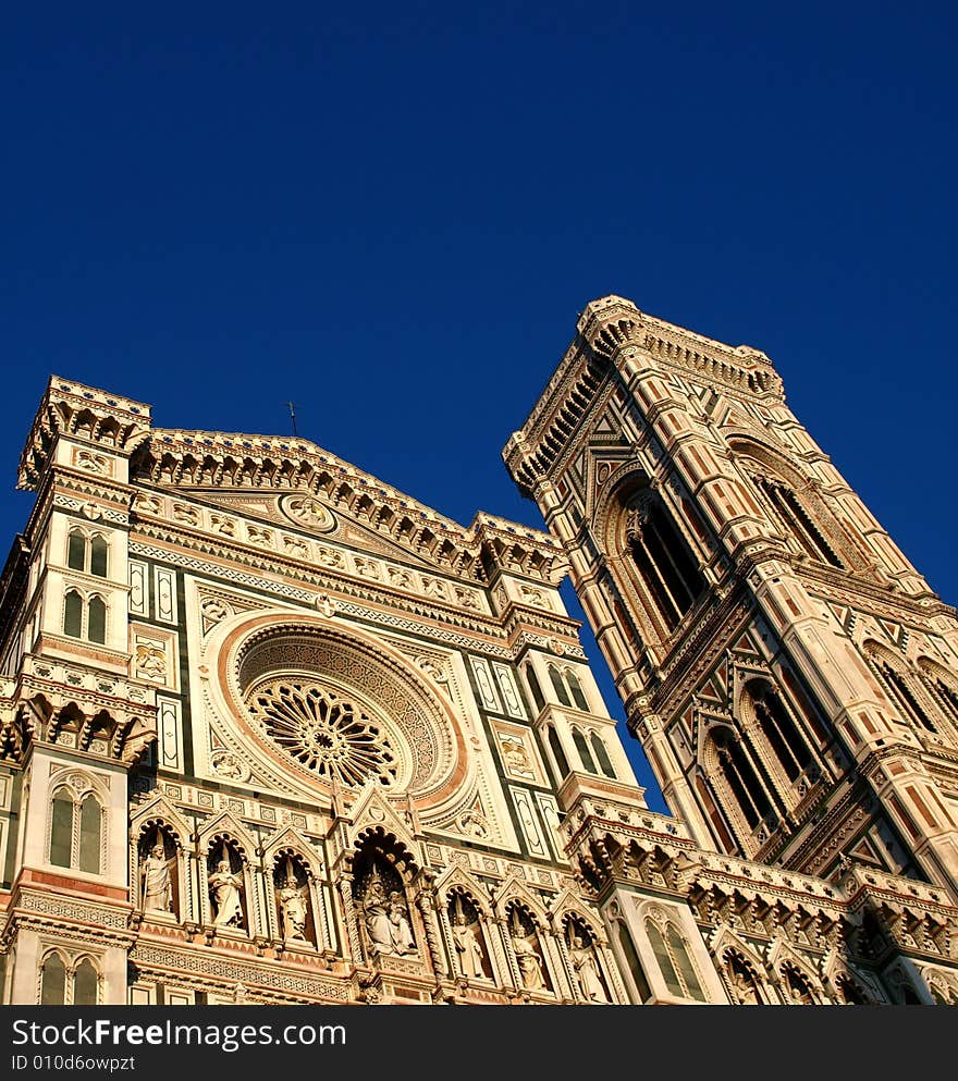 Duomo of Florence and blue sky. Duomo of Florence and blue sky