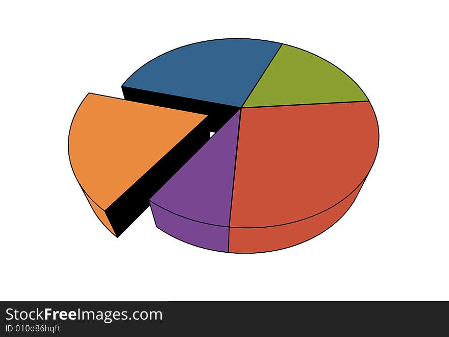 Statistics - 3d isolated multicolor diagram ( with vector eps format). Statistics - 3d isolated multicolor diagram ( with vector eps format)