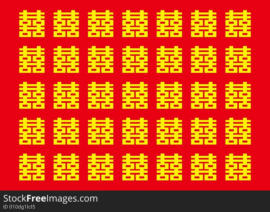 Vector traditional Chinese character pattern background