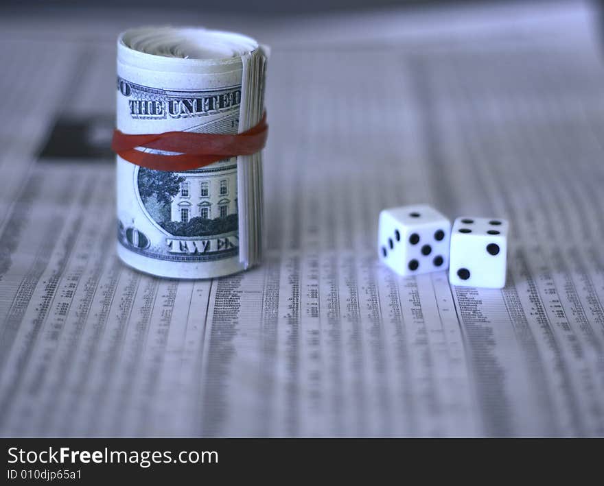 Cash dice and the share market