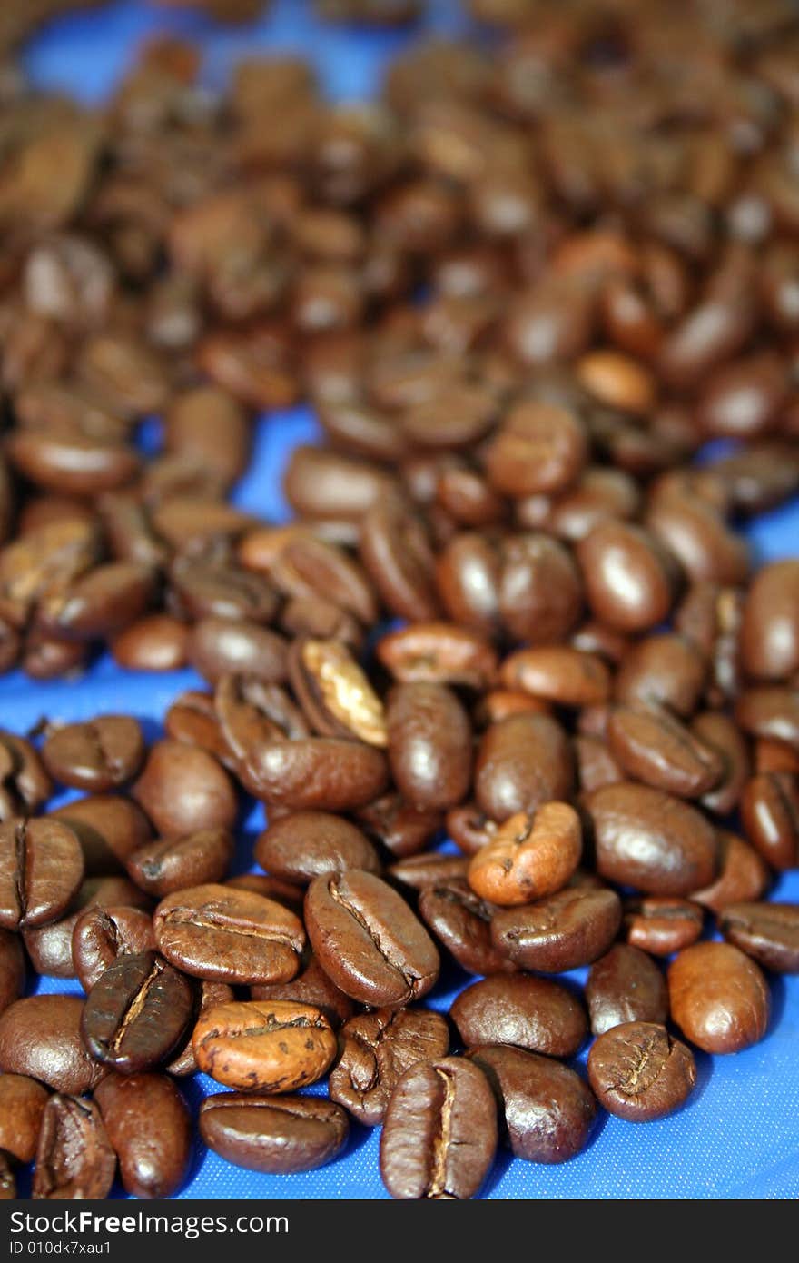 A pile of coffee beans