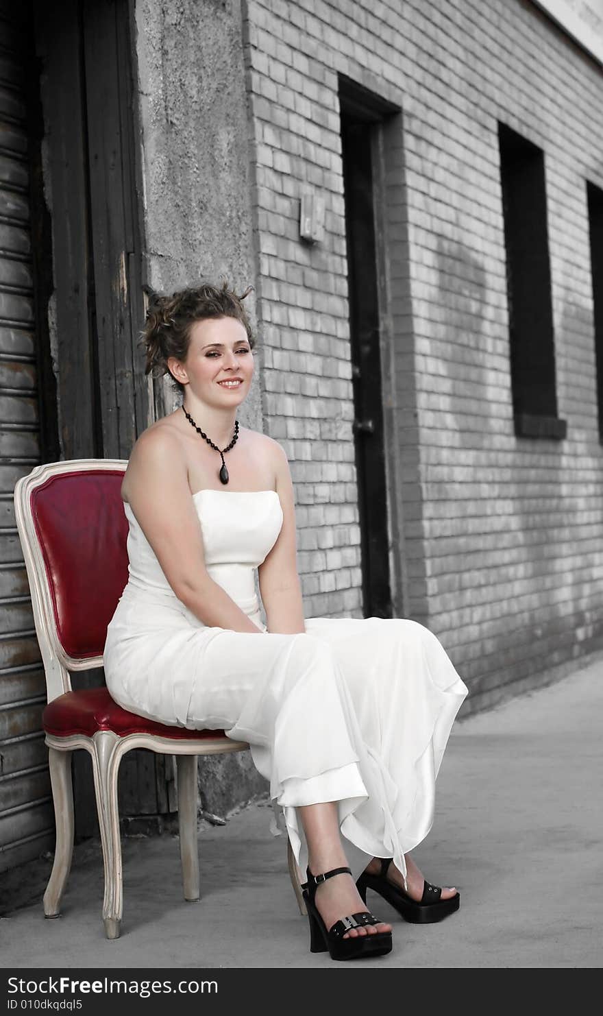 Smiling Urban Bride