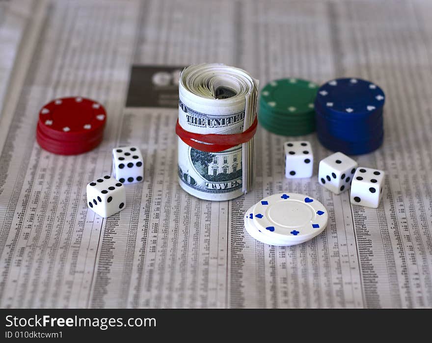 Cash dice and the share market