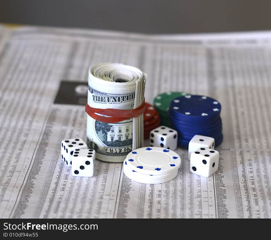 Cash dice and the share market