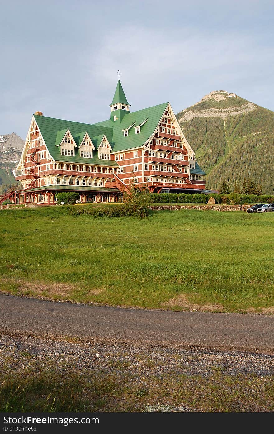 The historic prince of wales hotel in waterton lake national park, alberta, canada. The historic prince of wales hotel in waterton lake national park, alberta, canada