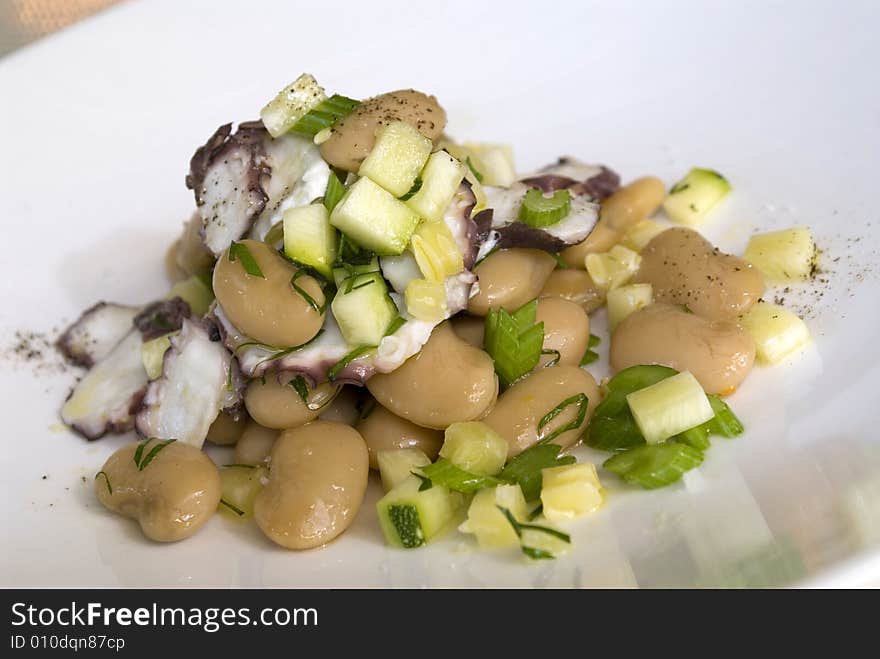 Fava Bean And Octopus Salad