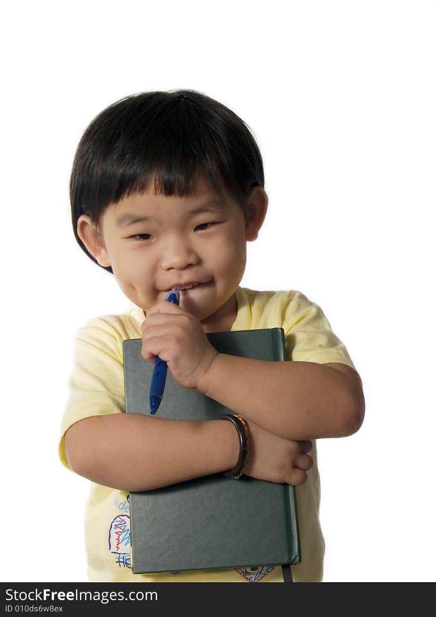 Litter Girl With Book And Pen-2